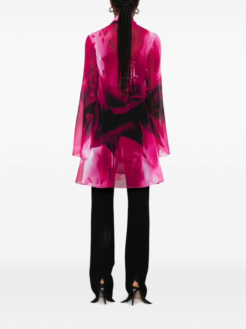 tie-neck printed blouse 4