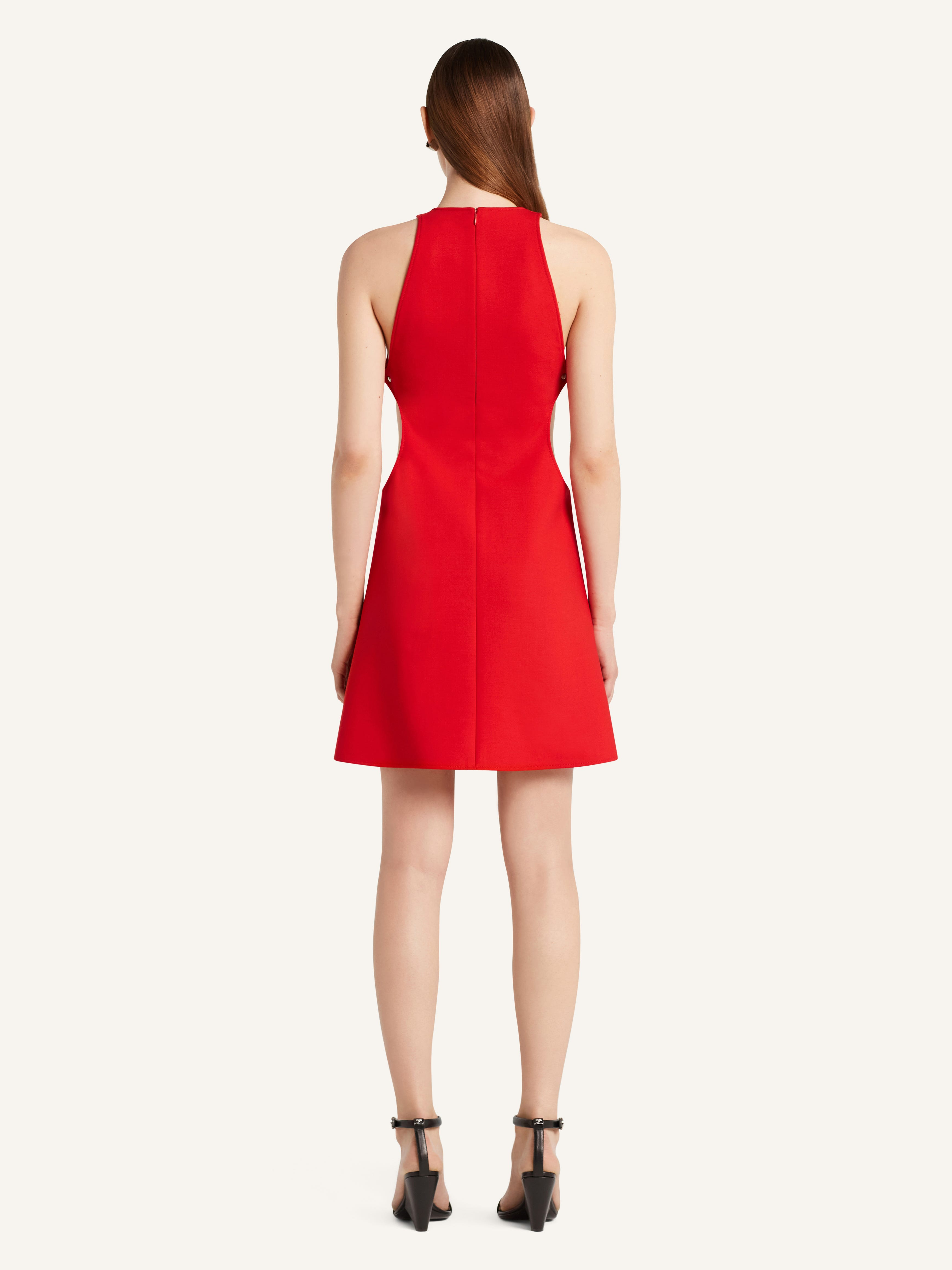 BUCKLE TAILORED A-LINE DRESS - 4