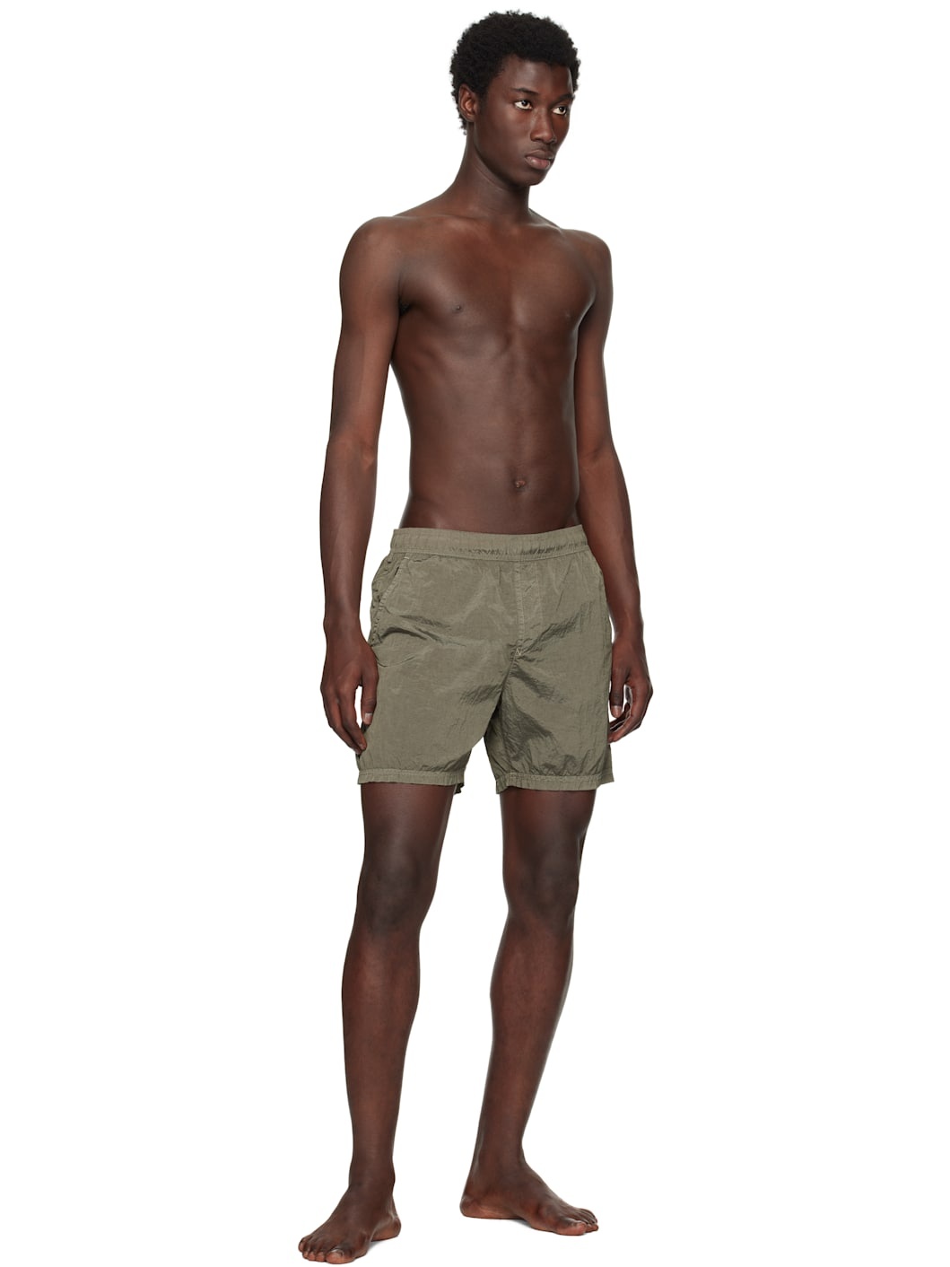 Green B100004 Nylon Metal Swim Shorts - 5