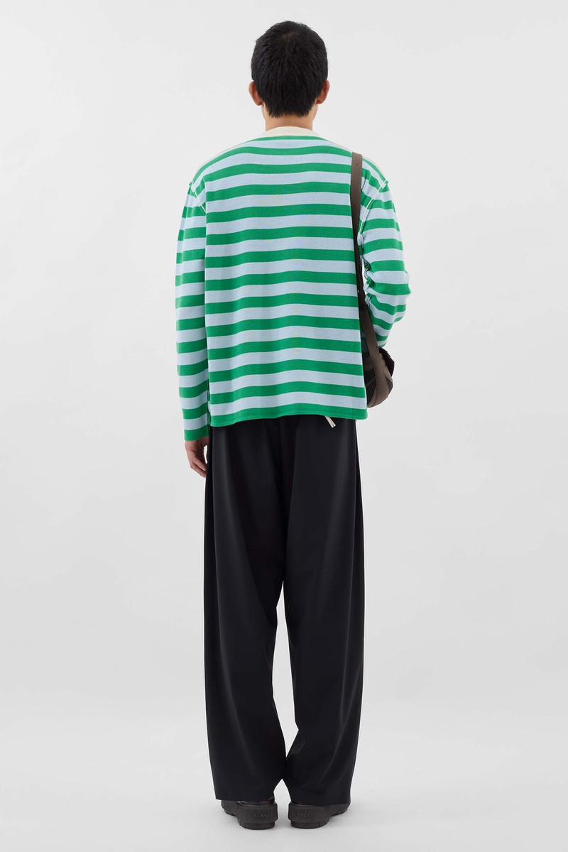 MAGLIA UNITA LONGSLEEVE SHIRT / anthracite & green stripes 4