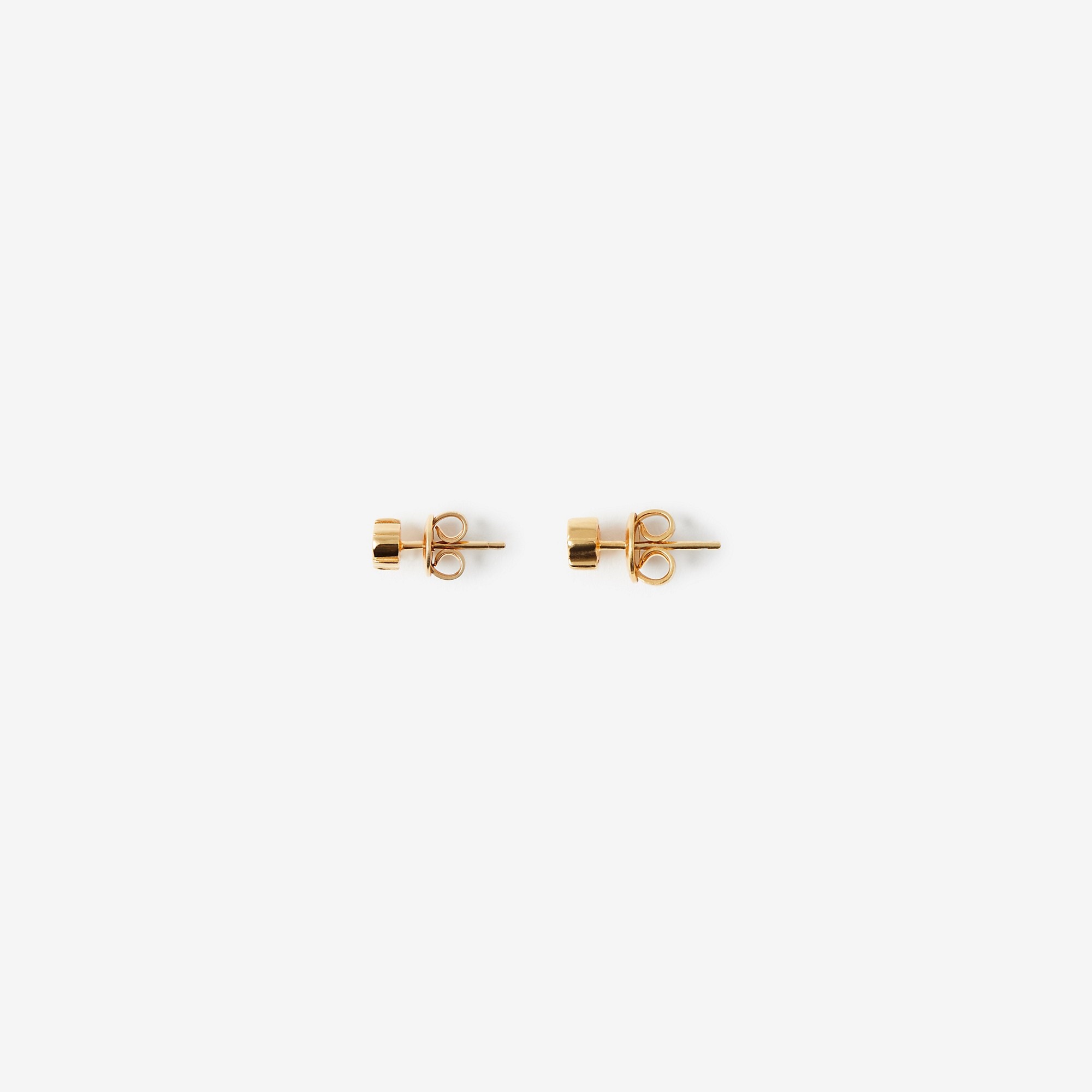 Gold-plated Rose Stud Earrings - 2