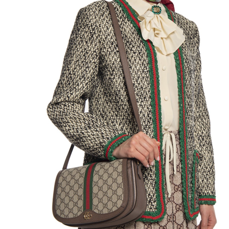 (WMNS) Gucci Ophidia GG Canvas Shoulder Bag Beige 601044-96IWB-8745 - 8