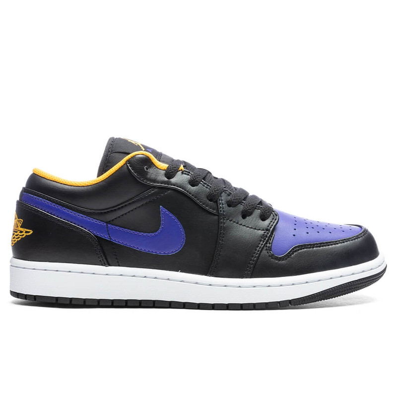 AIR JORDAN 1 LOW - BLACK/DARK CONCORD/TAXI - 1