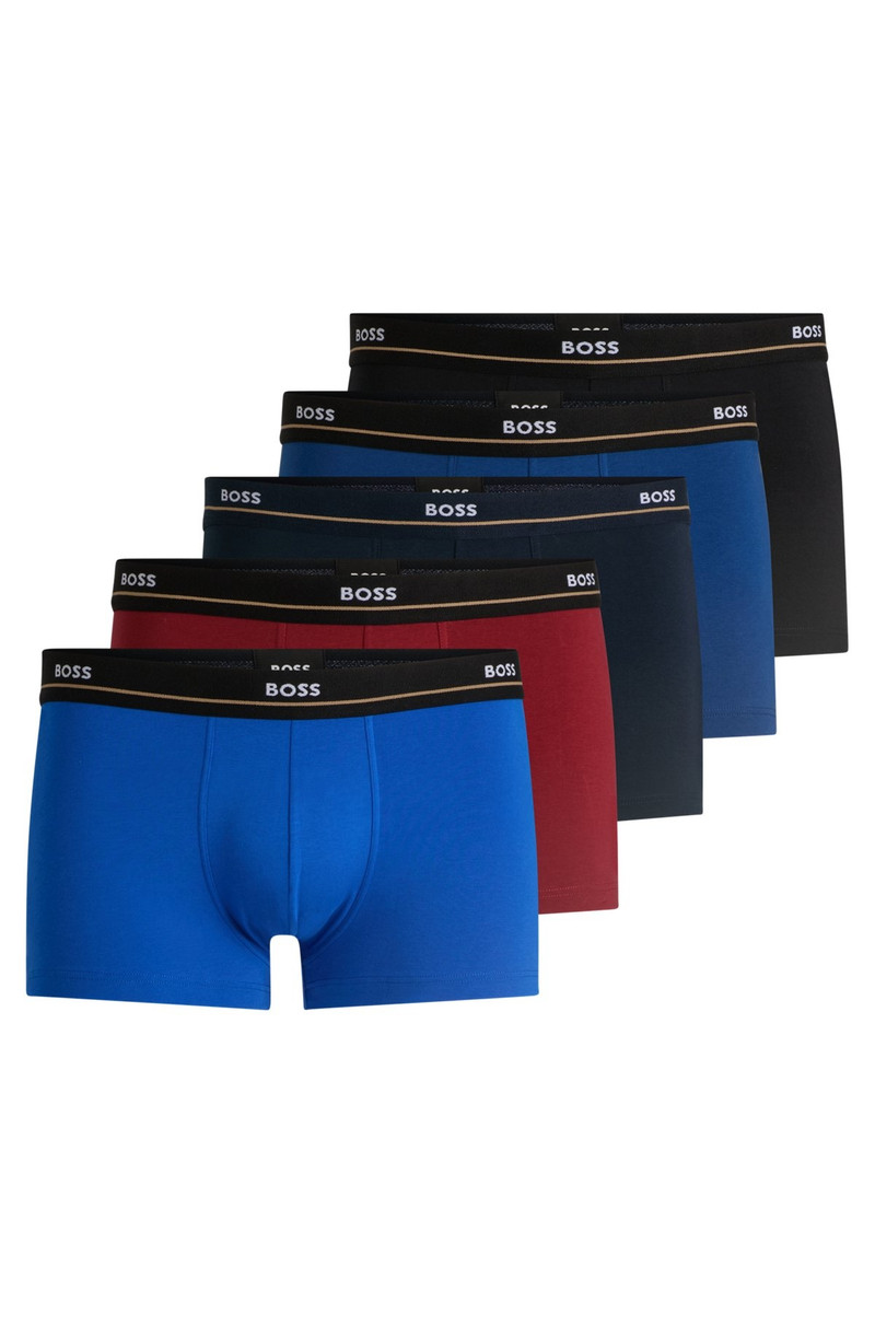 FIVE-PACK OF STRETCH-COTTON TRUNKS WITH LOGO WAISTBANDS 1