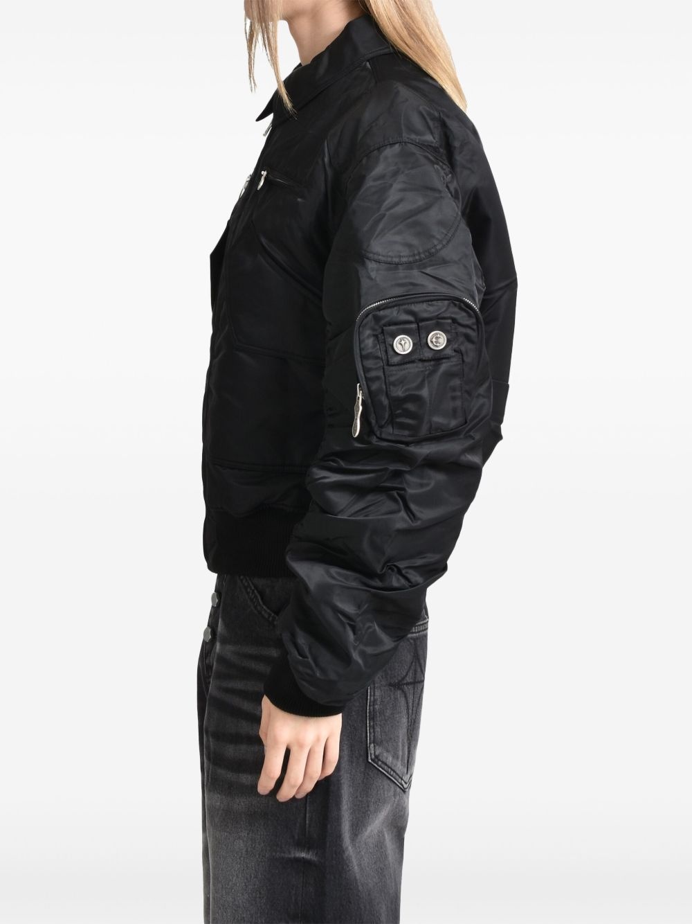 ruched puffer jacket - 3