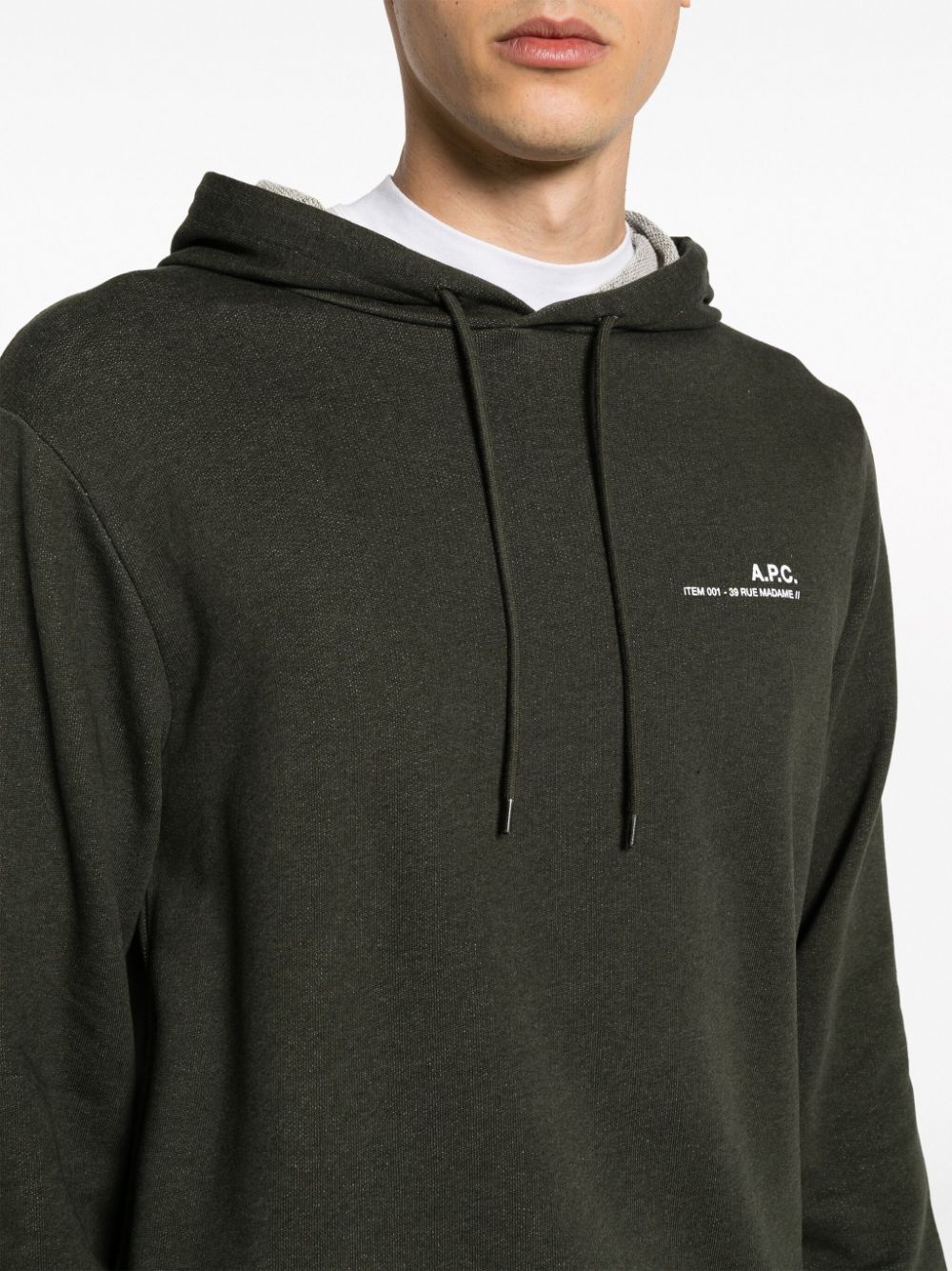 logo-print drawstring hoodie - 5