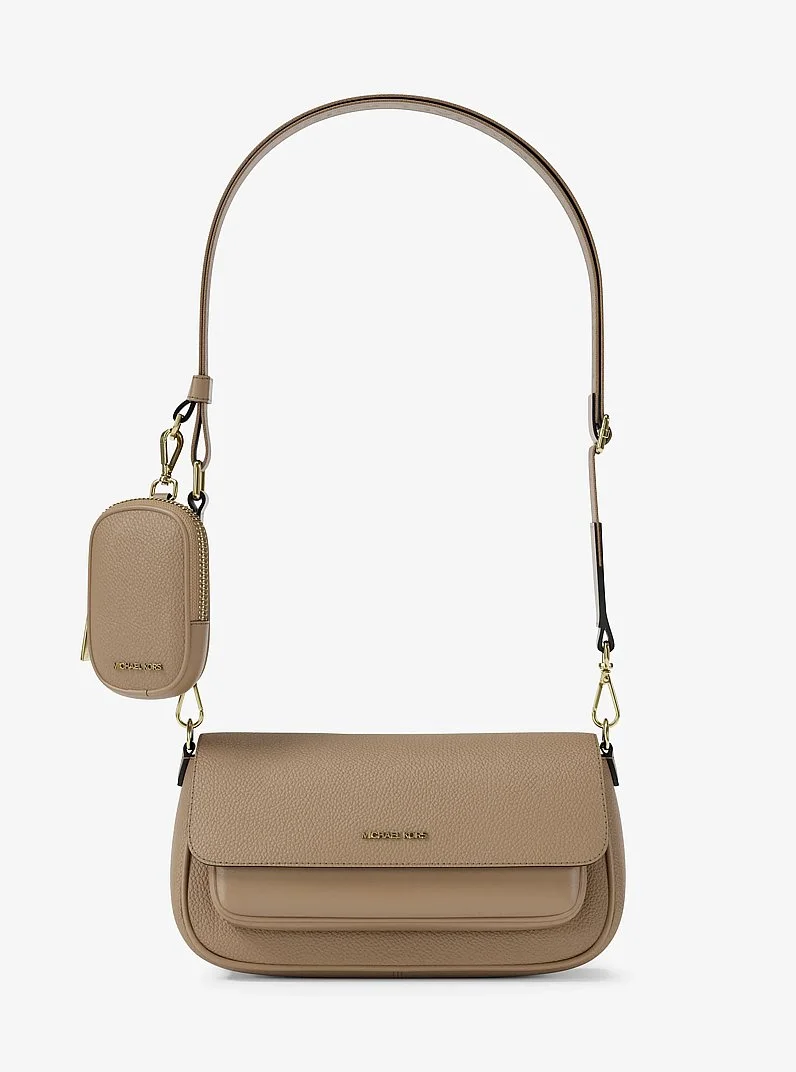 Jet Set Travel Small Pebbled Leather Crossbody Bag With Pouch - 1