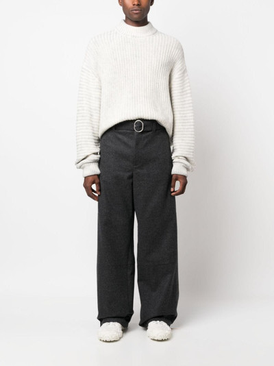 Jil Sander felted wool wide-leg trousers outlook