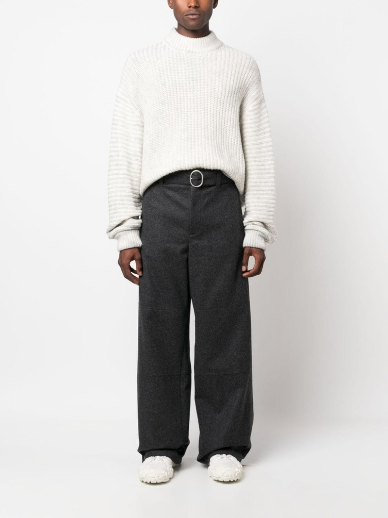 Jil Sander felted wool wide-leg trousers outlook