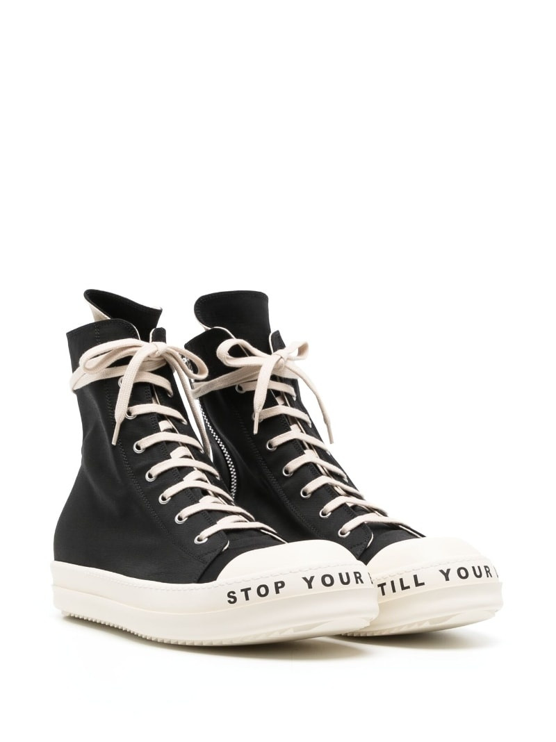 Rick Owens DRKSHDW zip-up hi-top sneakers outlook