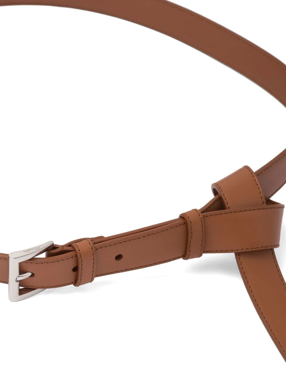 triangle-logo leather belt - 3