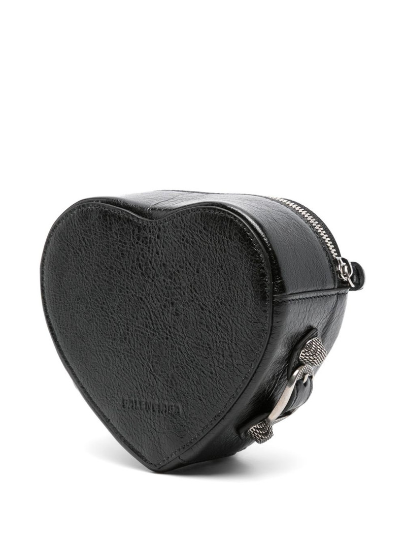 BALENCIAGA Le Cagole Heart leather clutch bag outlook