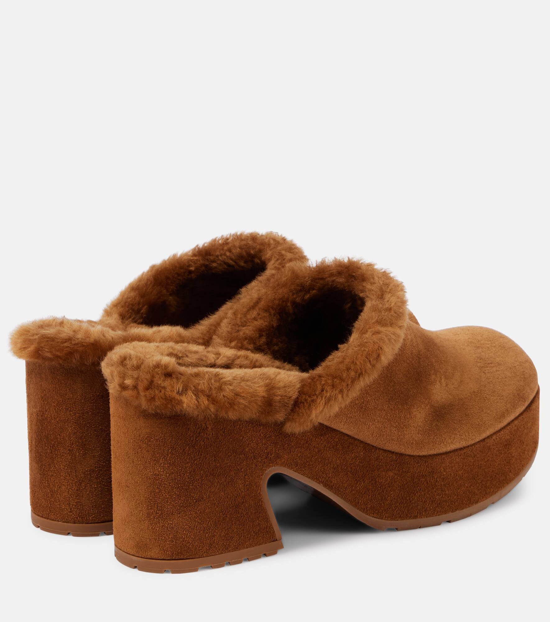 Lyss 55 suede platform clogs - 3