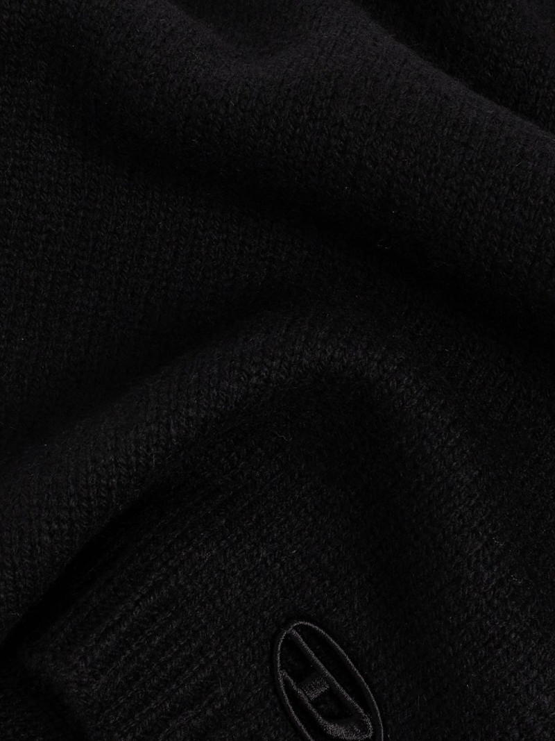 logo-plaque wool scarf 3