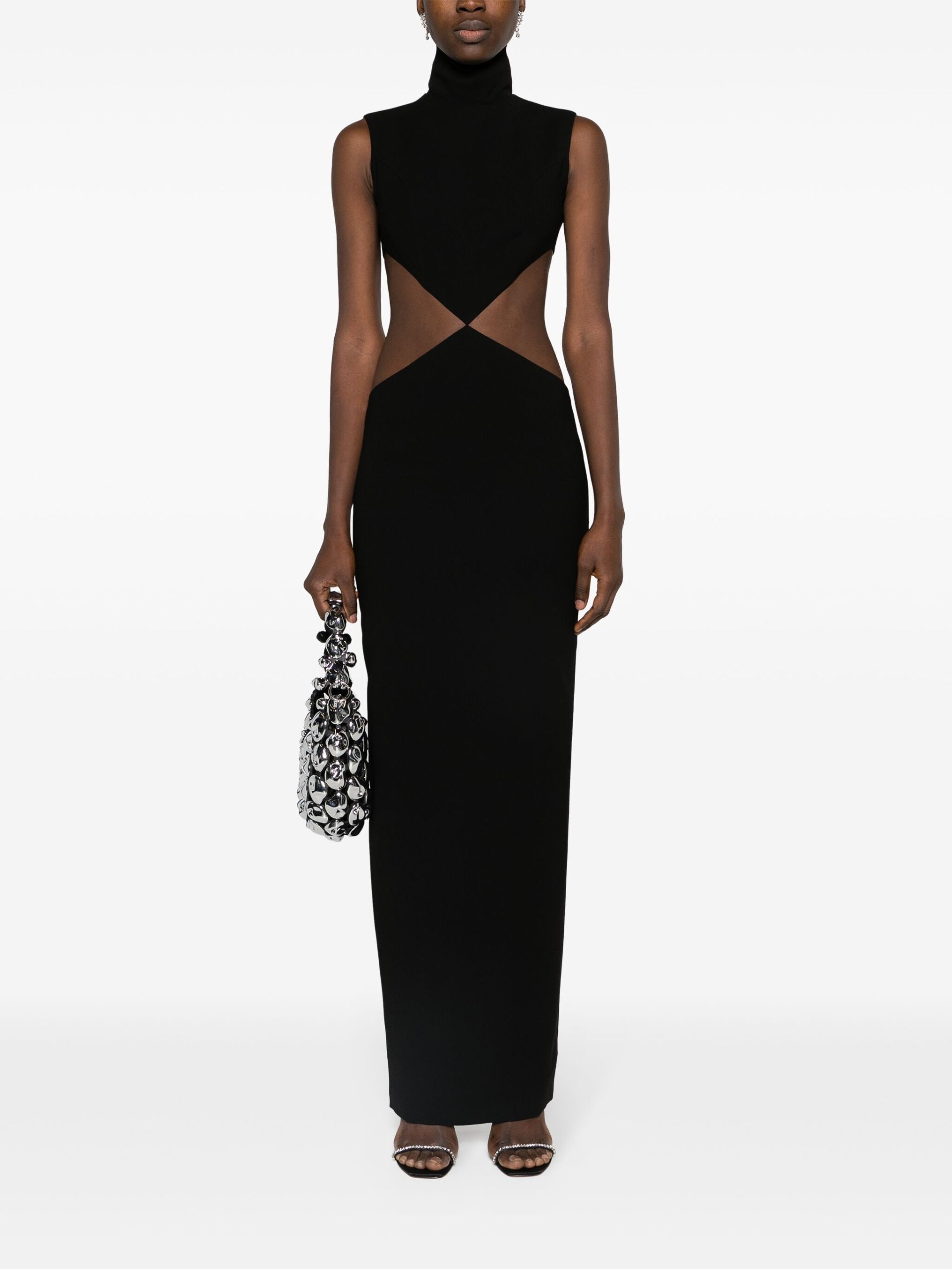 black cut-out maxi dress - 2