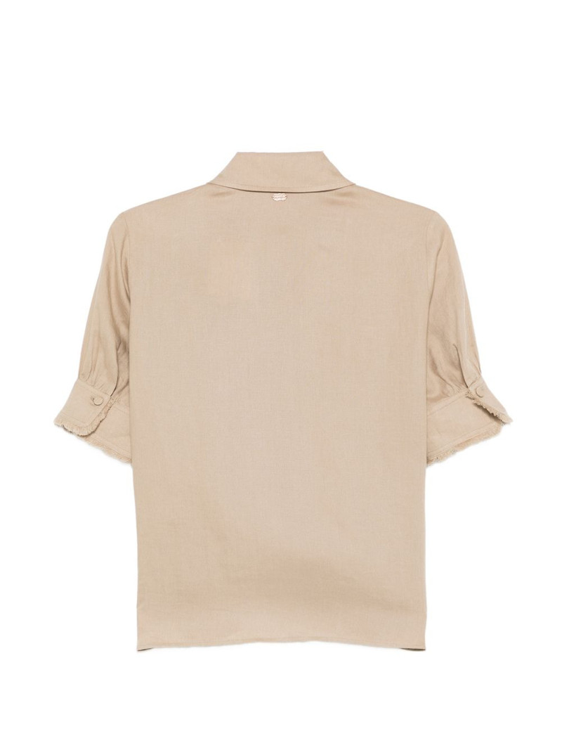 AGNONA buttoned fringed shirt outlook