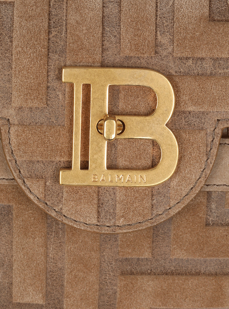 Debossed suede B-Buzz 23 bag with fringe 7