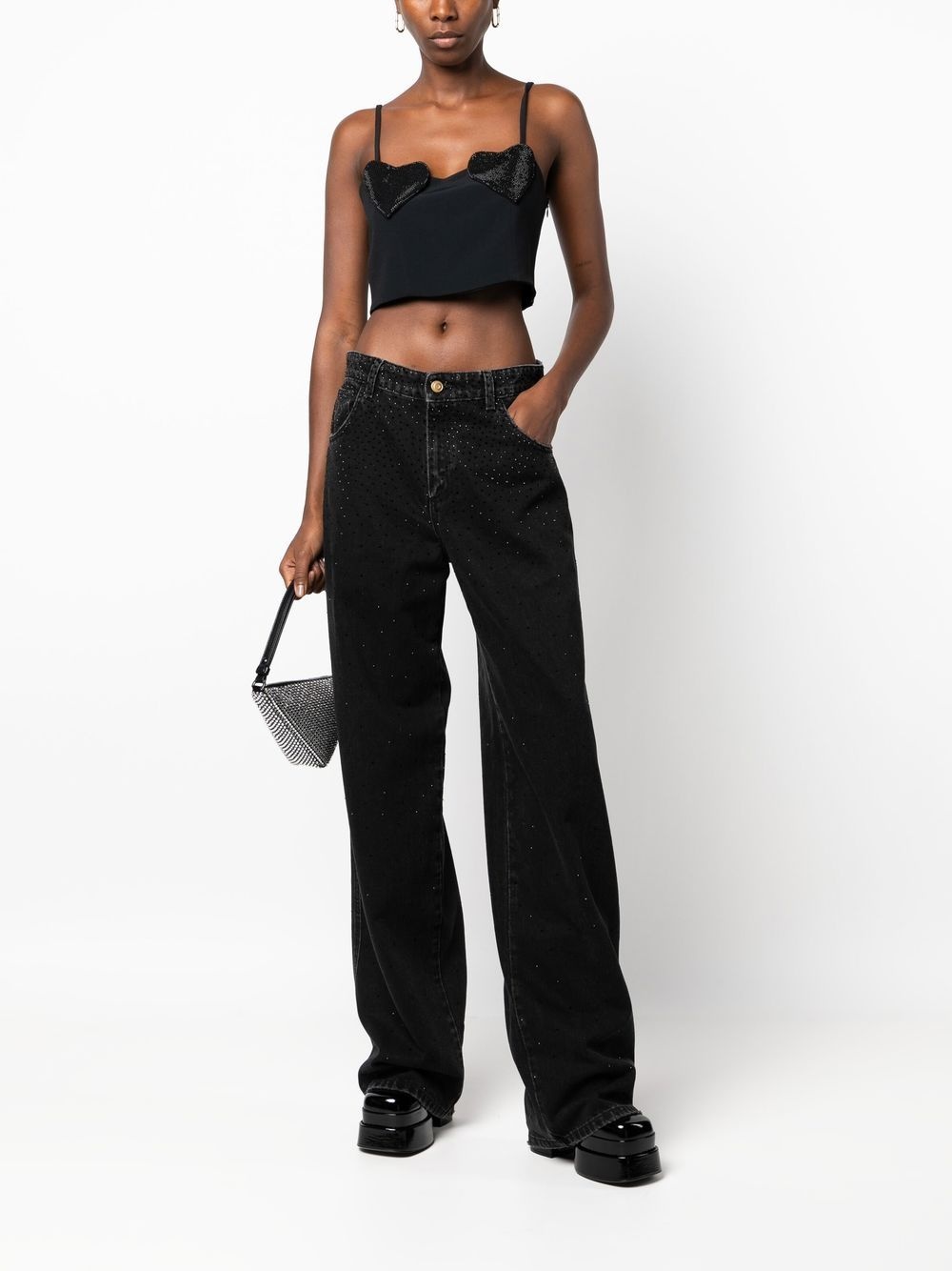 heart-patch crop-top - 2