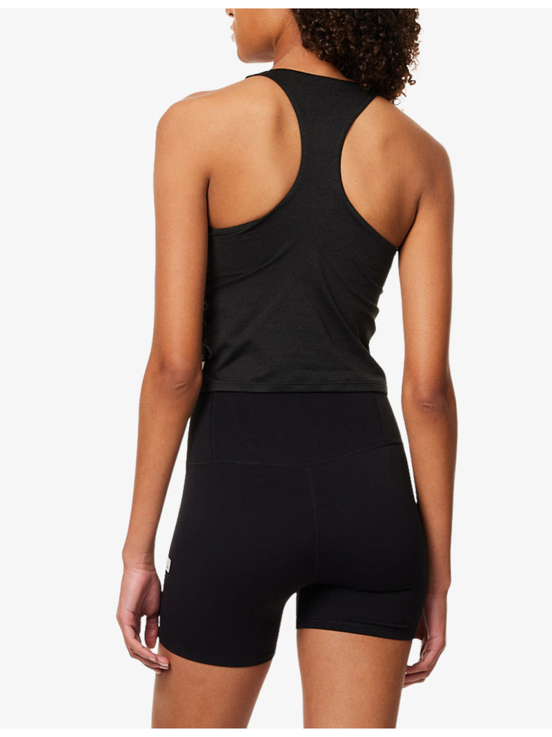 Halo Performance scoop-neck cropped stretch-jersey top 4