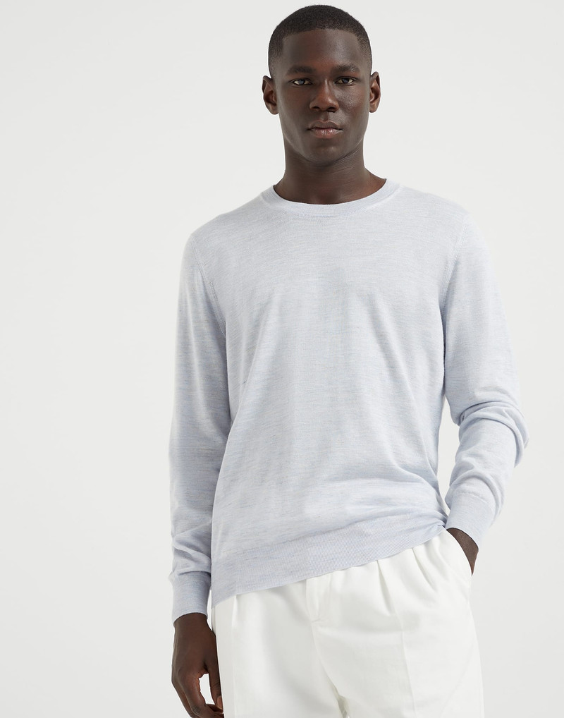 Lightweight cashmere, silk and linen sweater 1