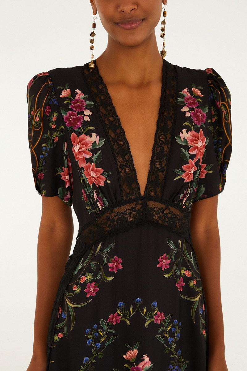Black Belle Garden Lenzing™ Ecovero™ Viscose Maxi Dress 3