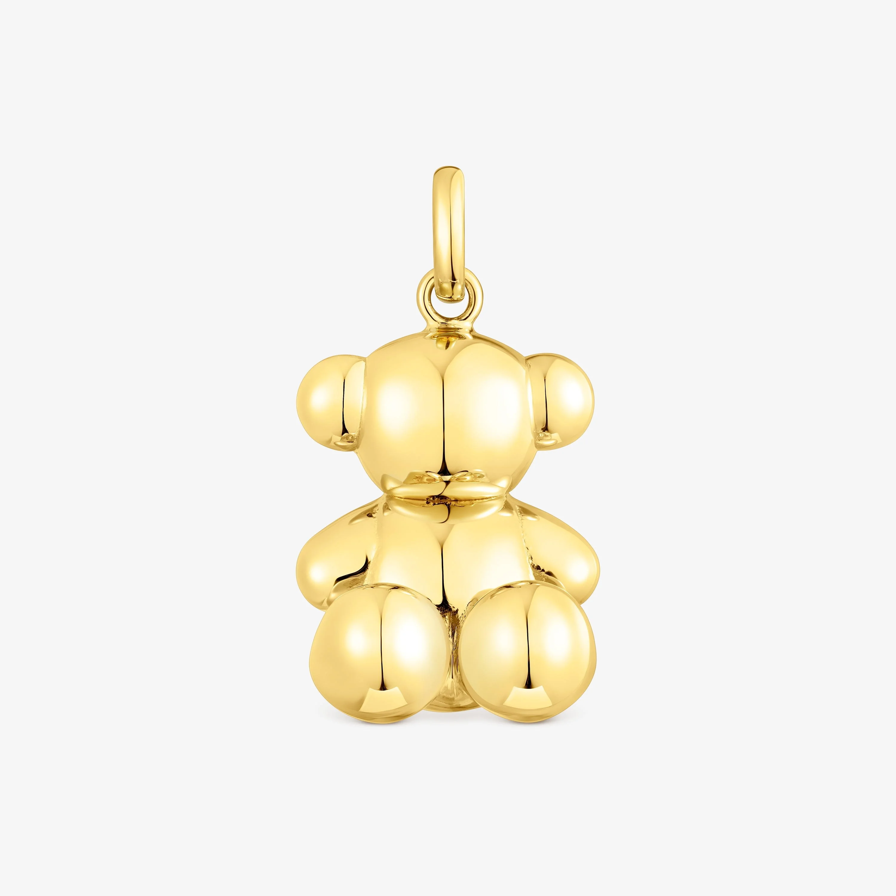 Large silver vermeil Bold Bear pendant - 1