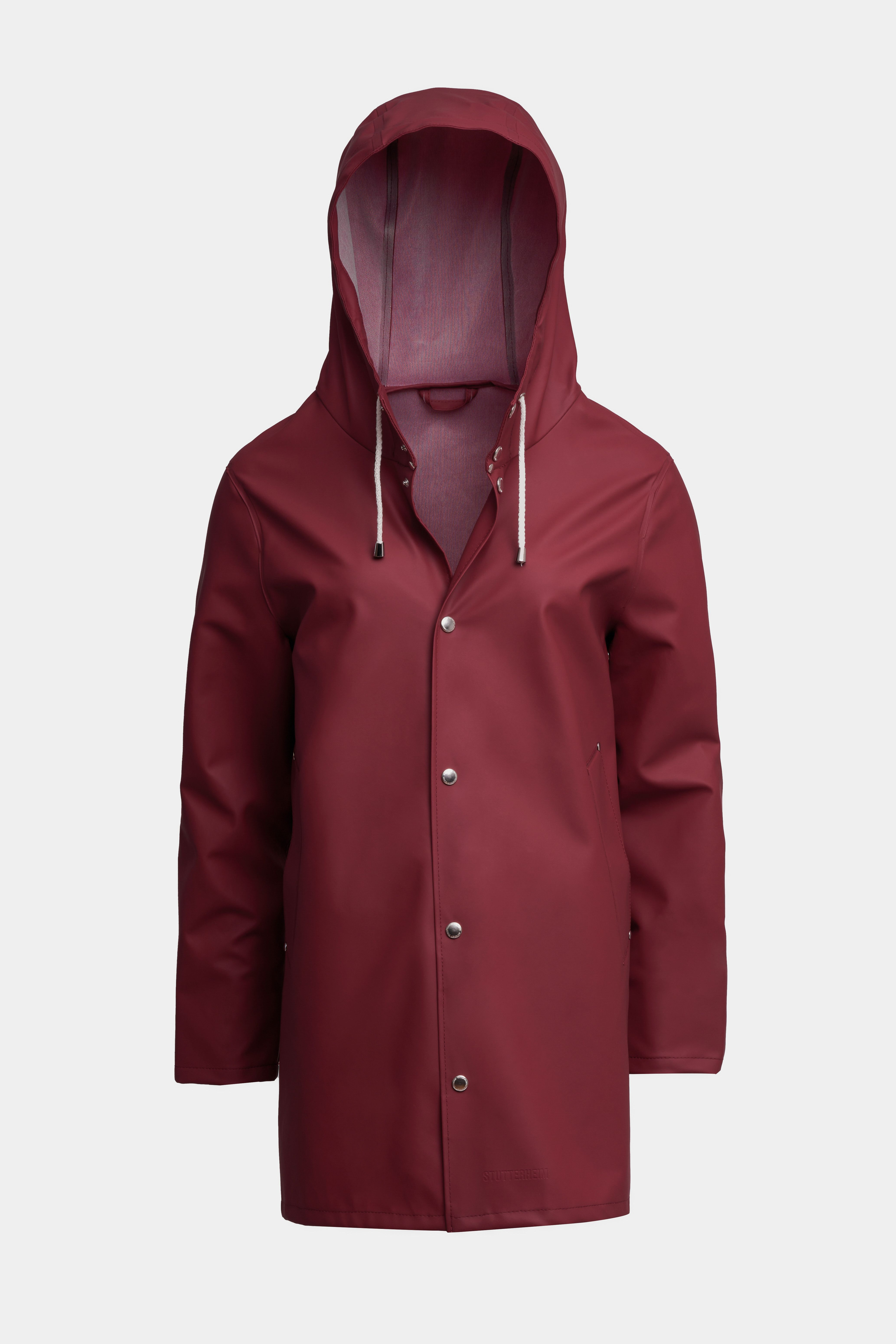 Stockholm Lightweight Raincoat Burgundy - 3