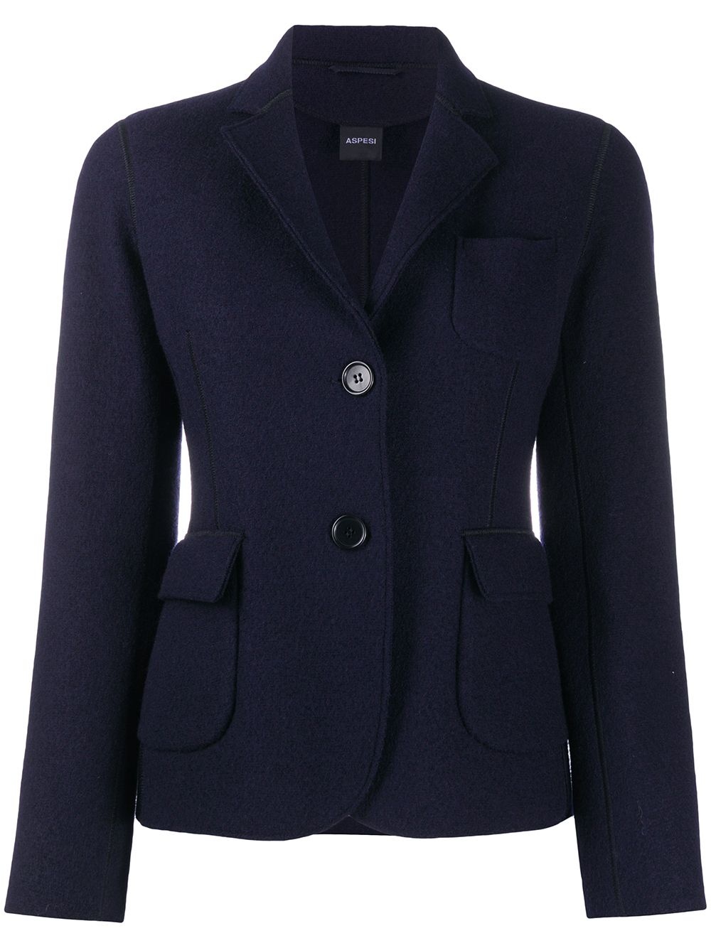 single-breasted wool blazer - 1