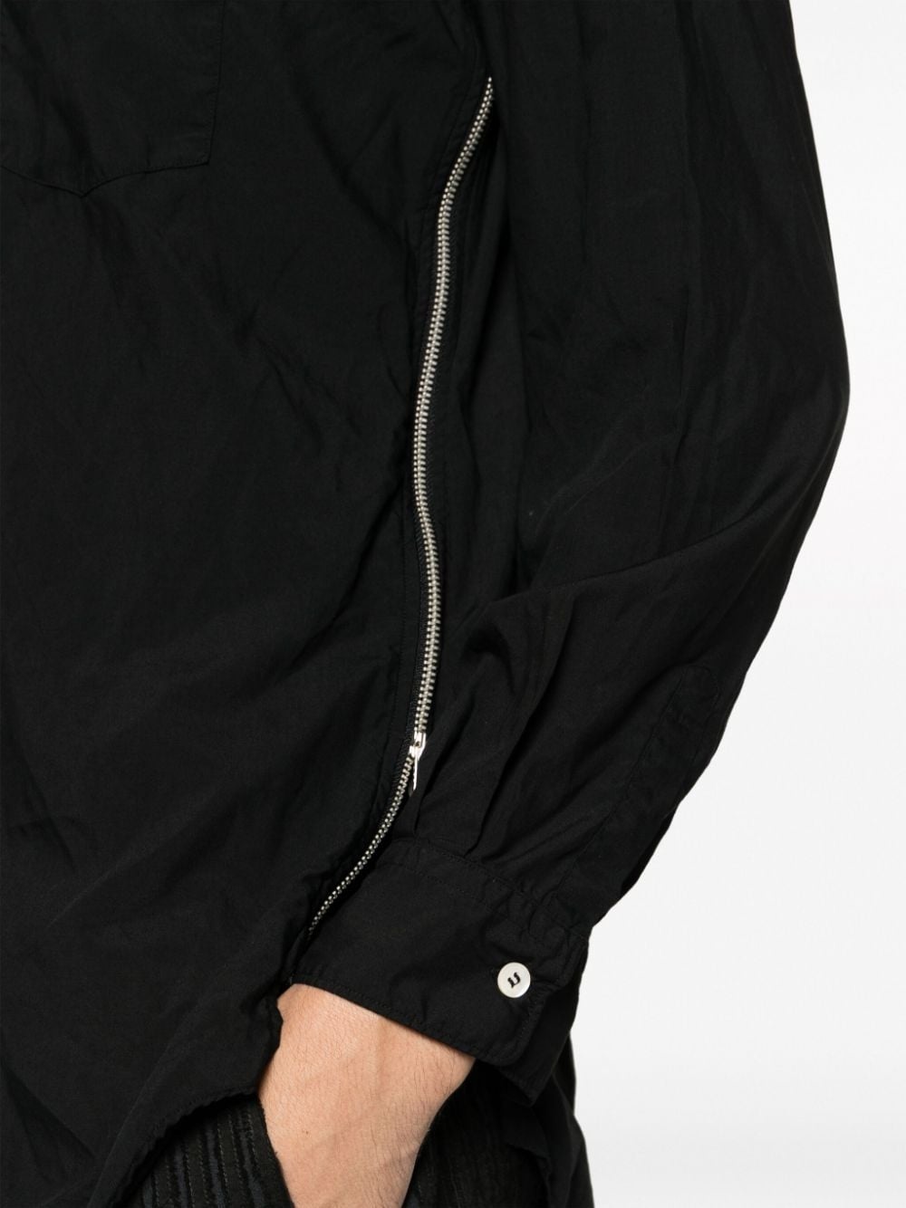 ZIP-EMBELLISHED LONG-SLEEVE SHIRT - 4