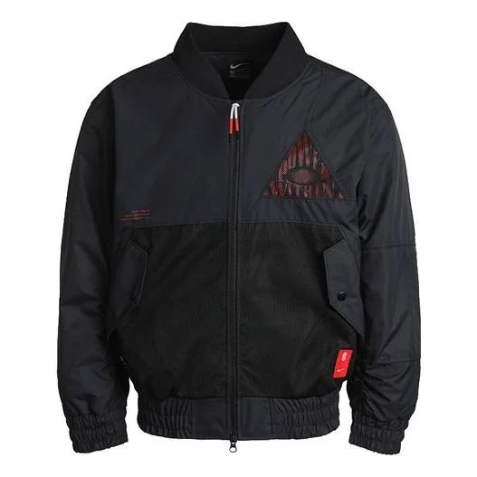 Men's Nike Kyrie Basketball Sports Mesh Patchwork Print Pattern Woven Baseball Padded Jacket CK6671- - 1