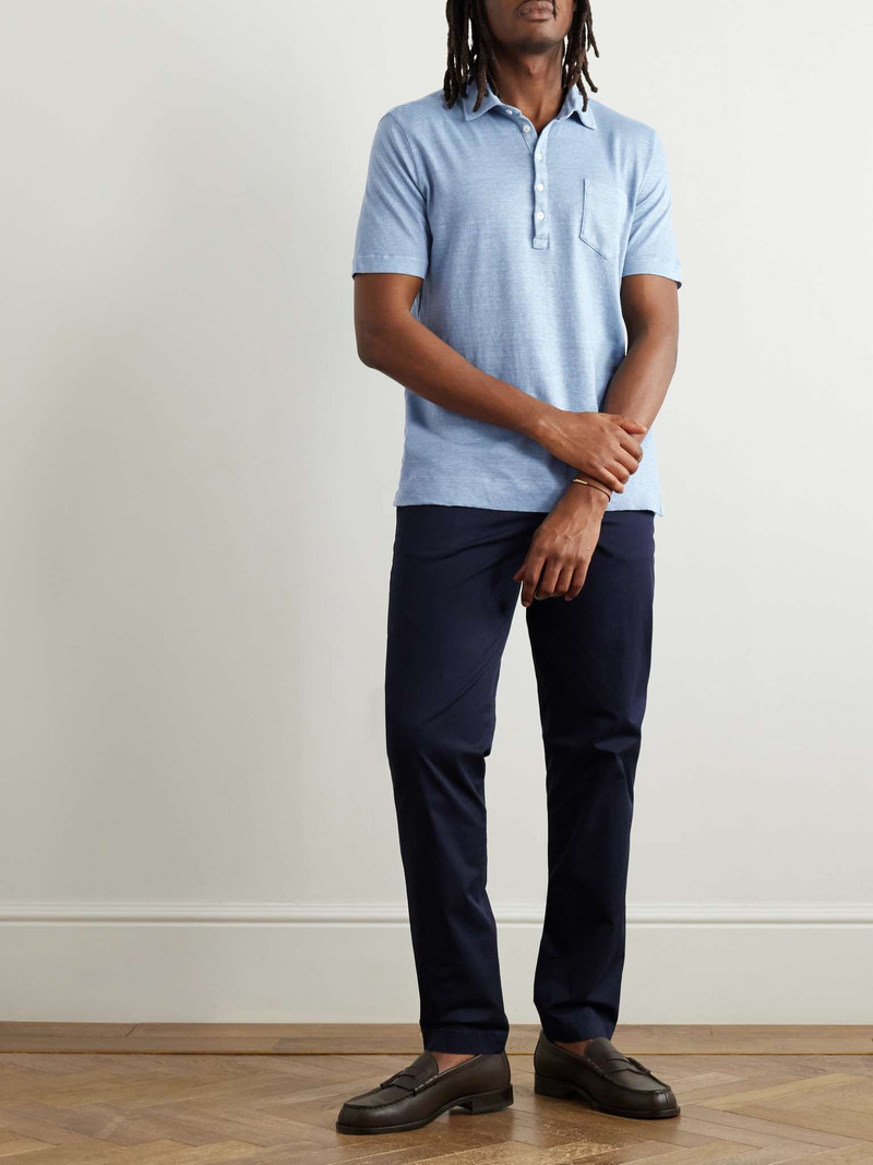 massimo alba Linen and Cotton-Blend Polo Shirt outlook