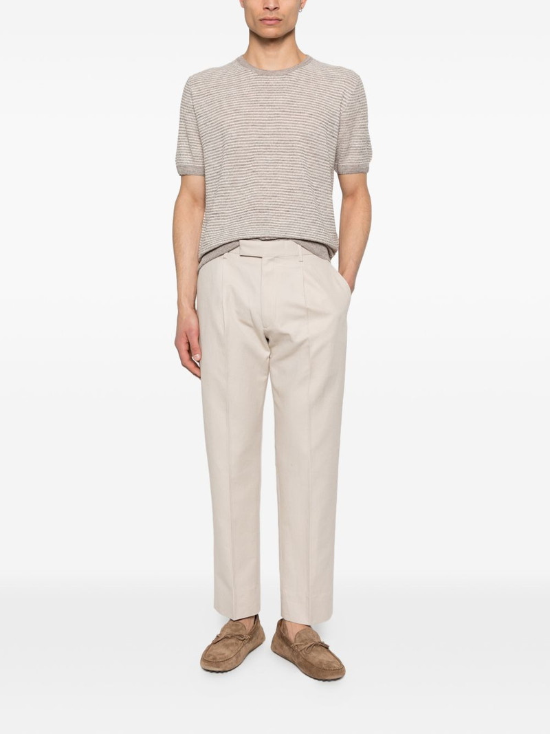 CORNELIANI striped crew-neck T-shirt outlook