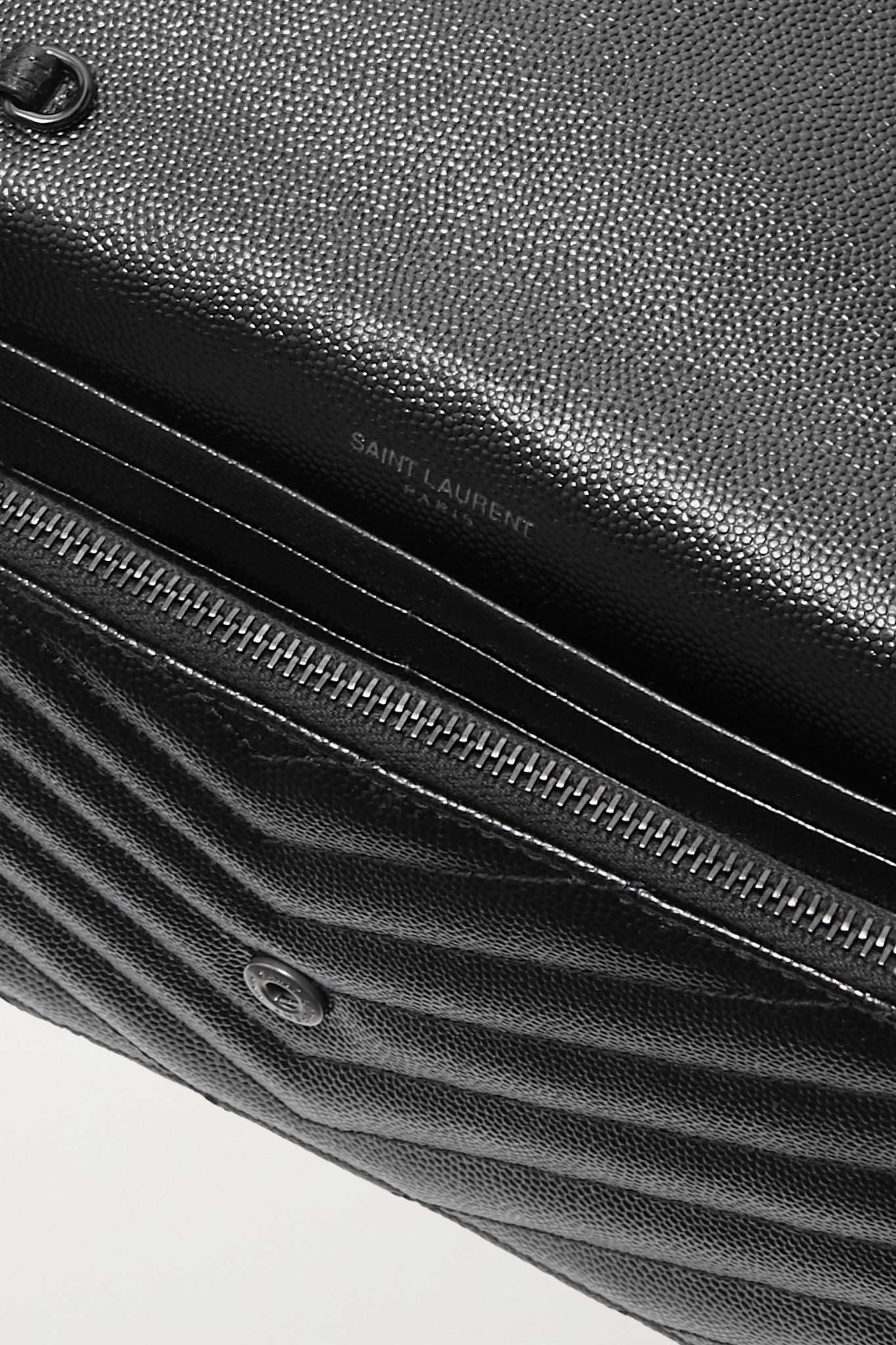 Cassandre Envelope Chain matelassé textured-leather wallet - 5