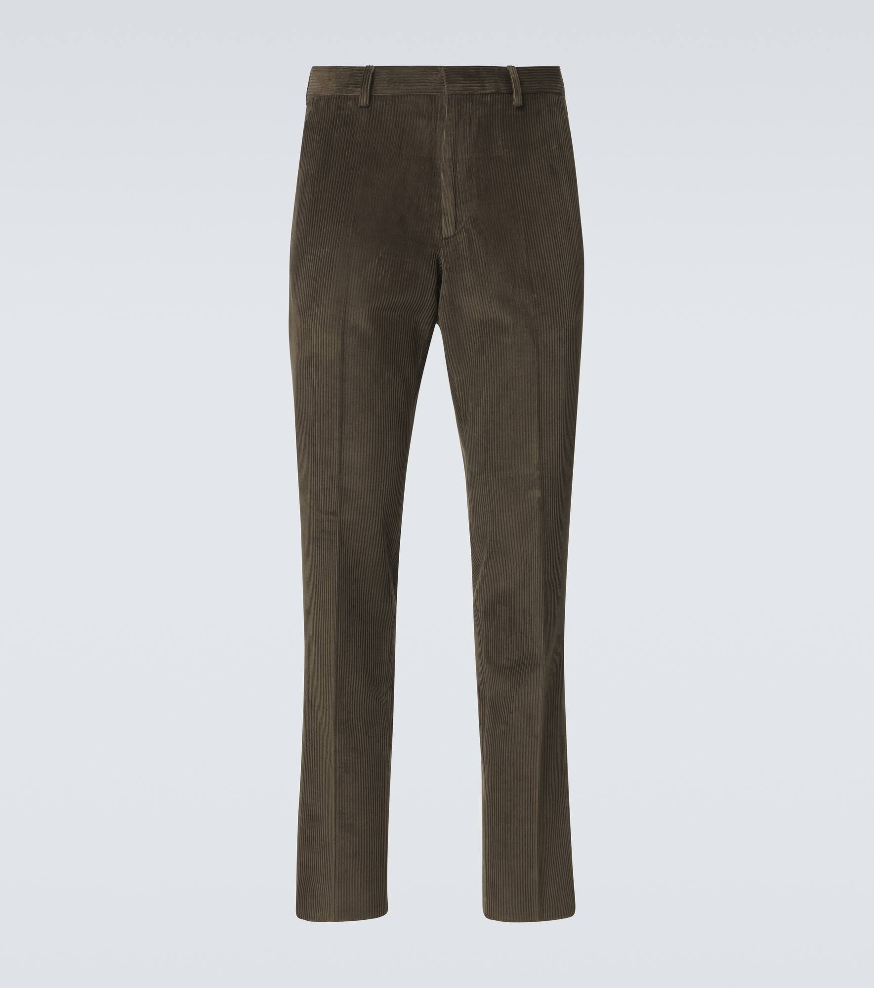 Cotton corduroy straight pants - 1