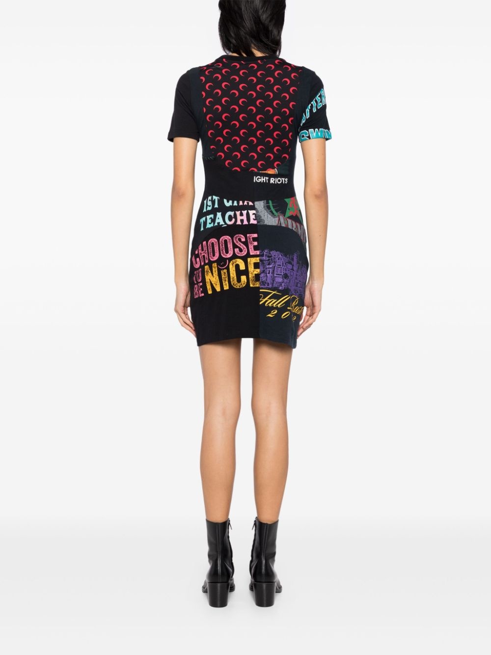 graphic mini dress - 4