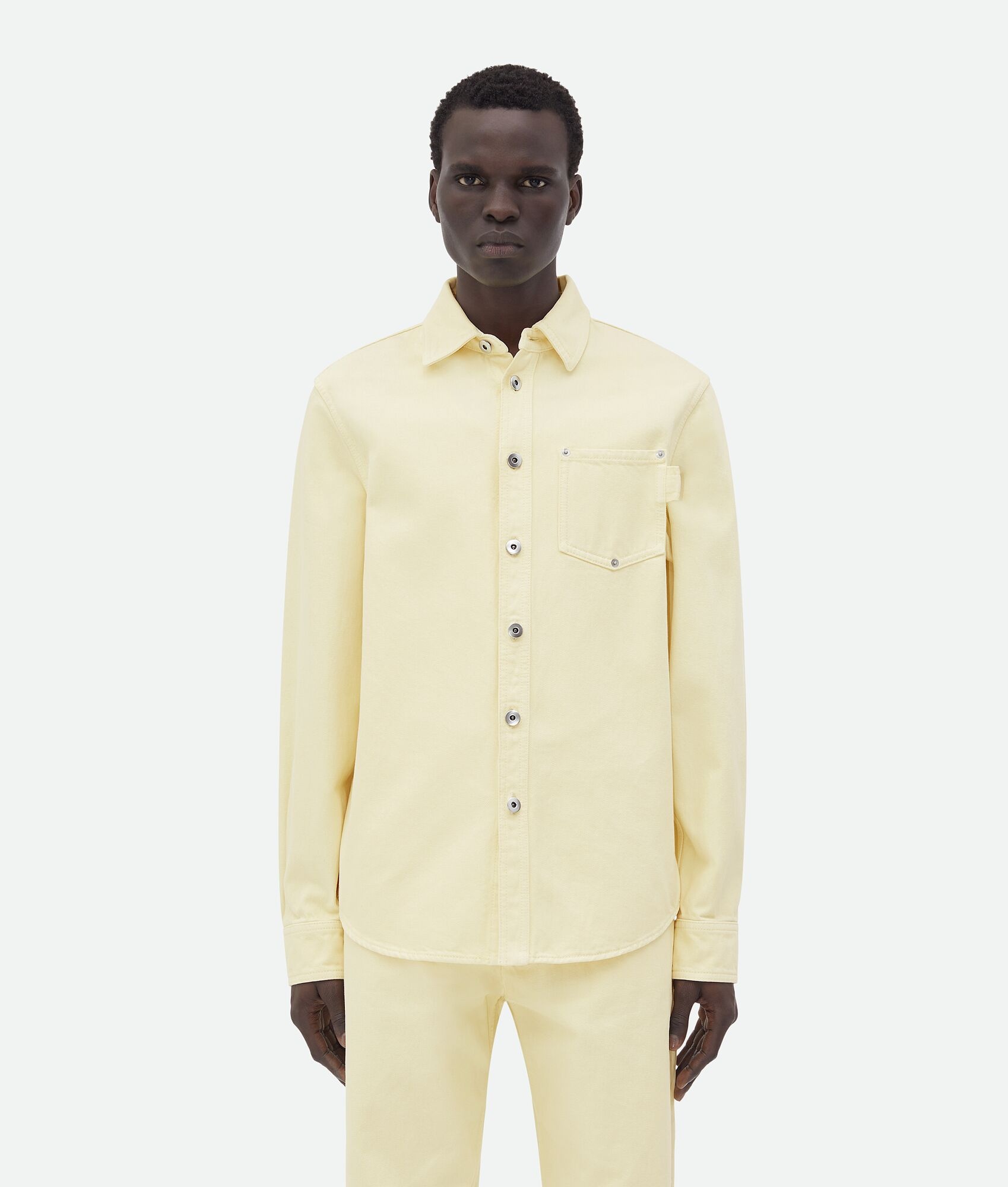 Yellow Wash Denim Shirt - 1