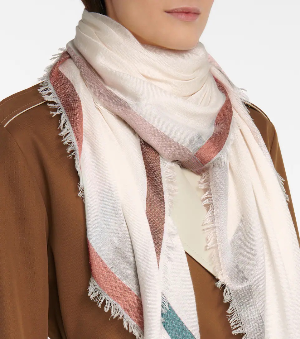 Cashmere and silk scarf - 3