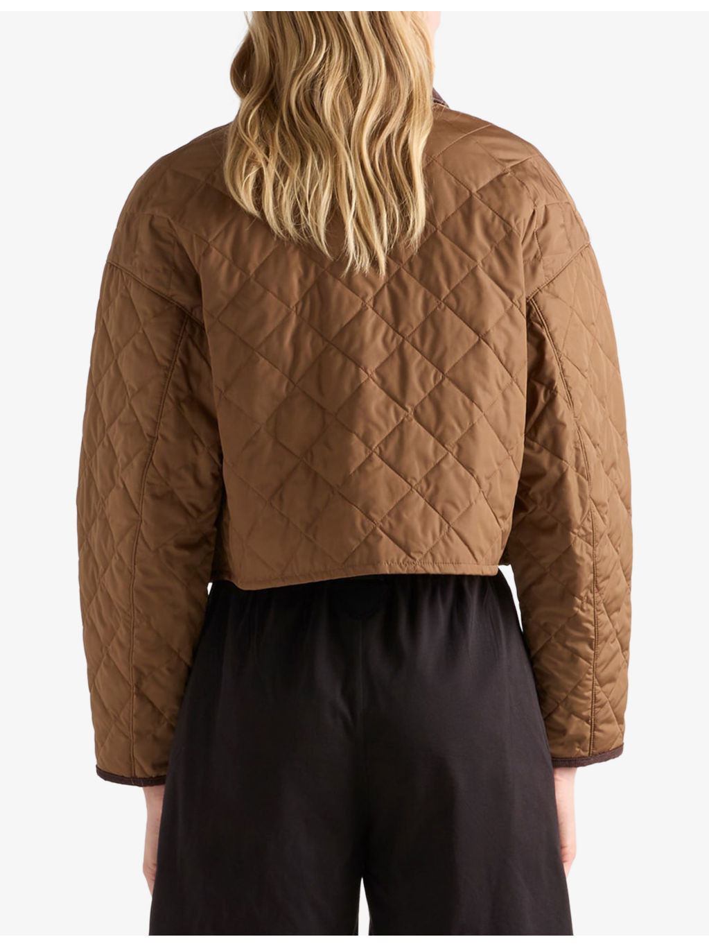 Lightweight Triangle-Logo Cropped Nylon Jacket - 4