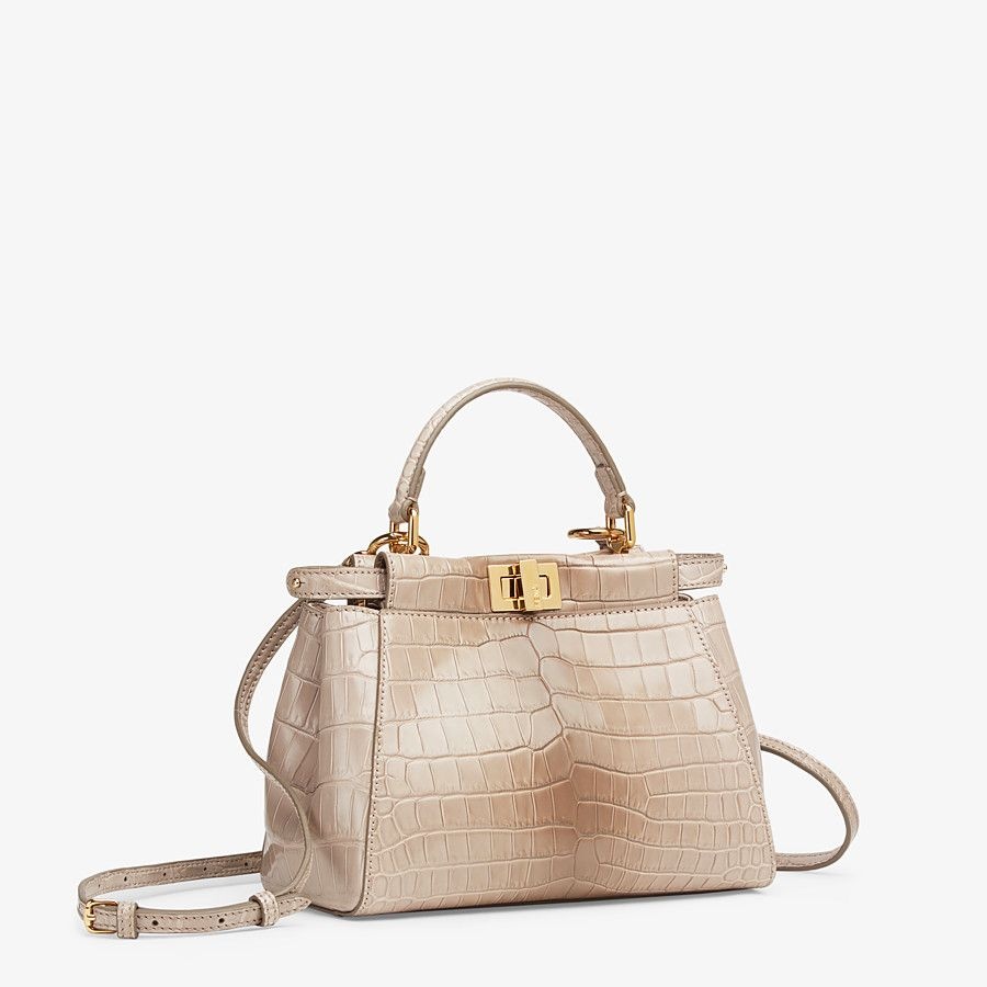 Beige crocodile bag - 2