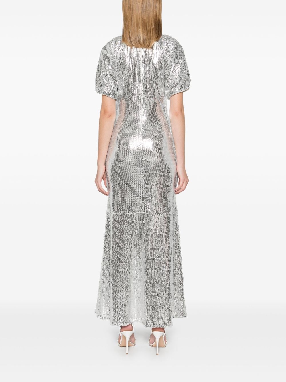 sequinned midi dress - 4