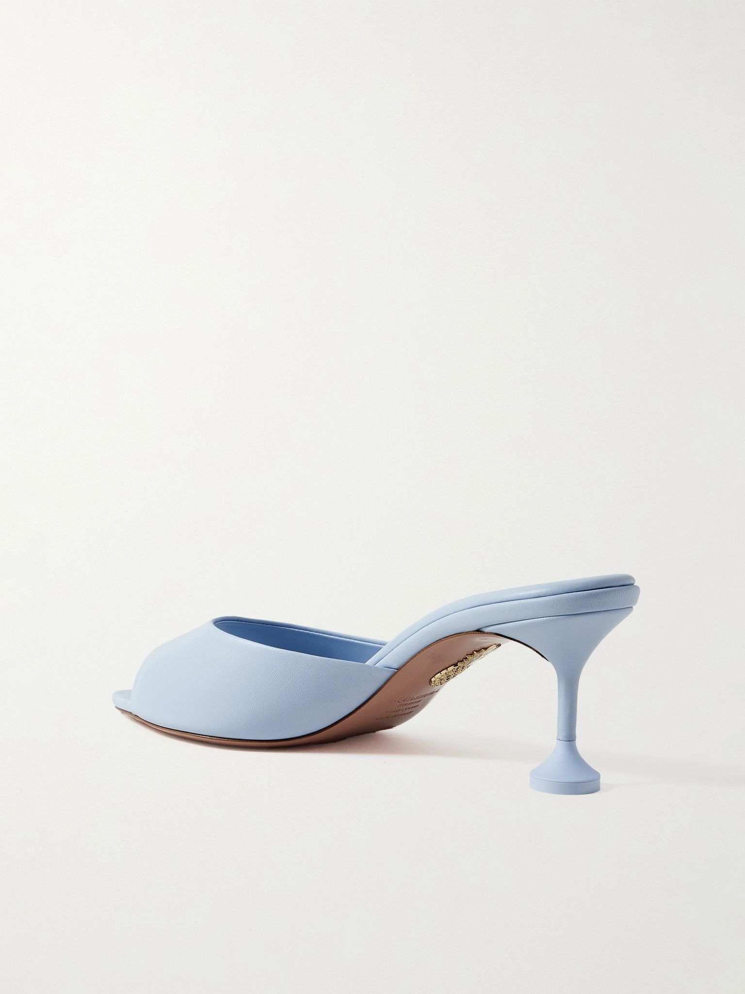 Bisous 65 leather mules Light blue - 3