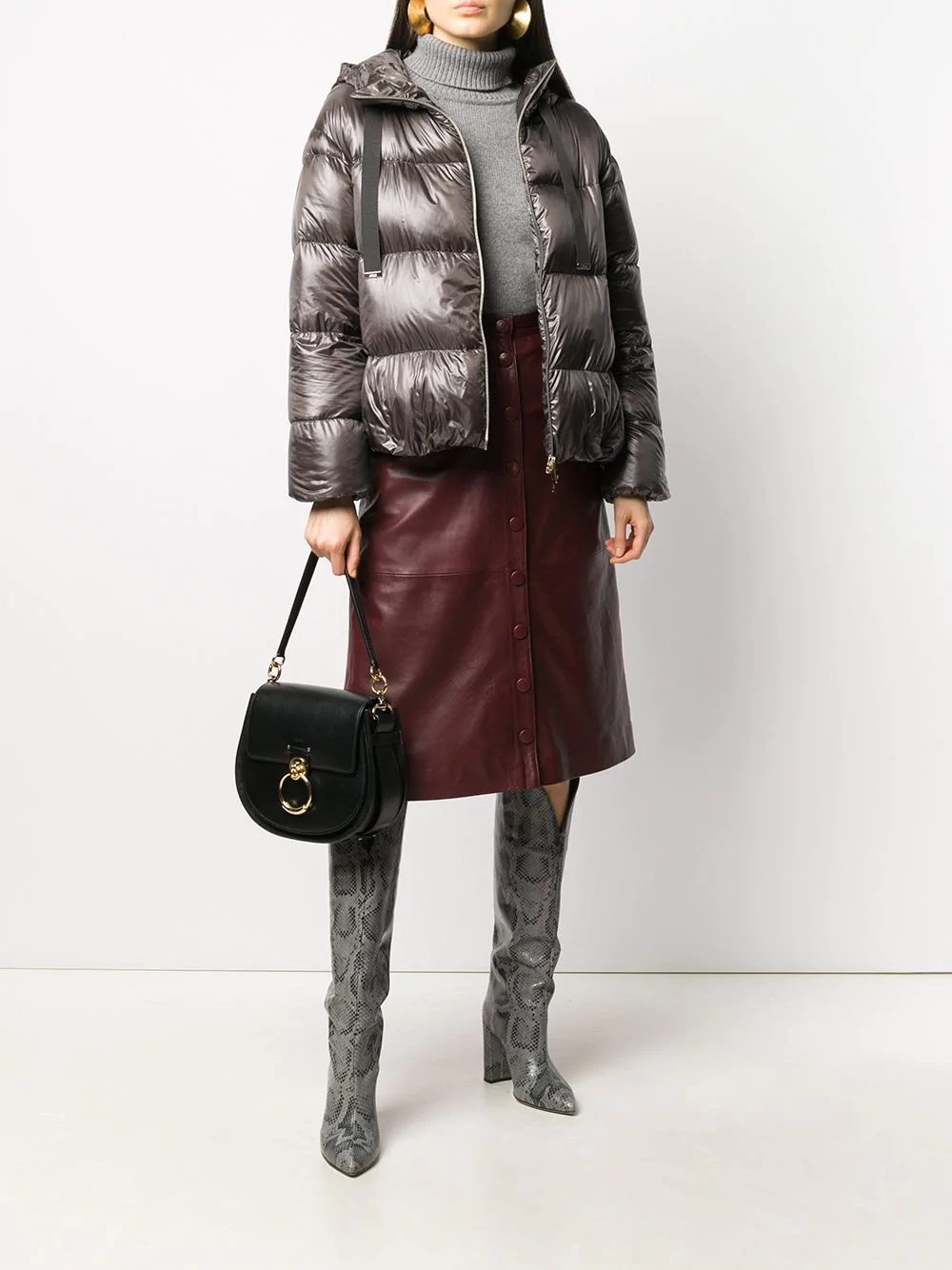 metallic quilted puffer jacket - 2