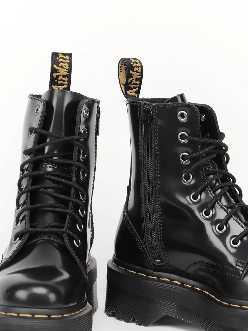 `Jadon` Leather Platform Boots - 5