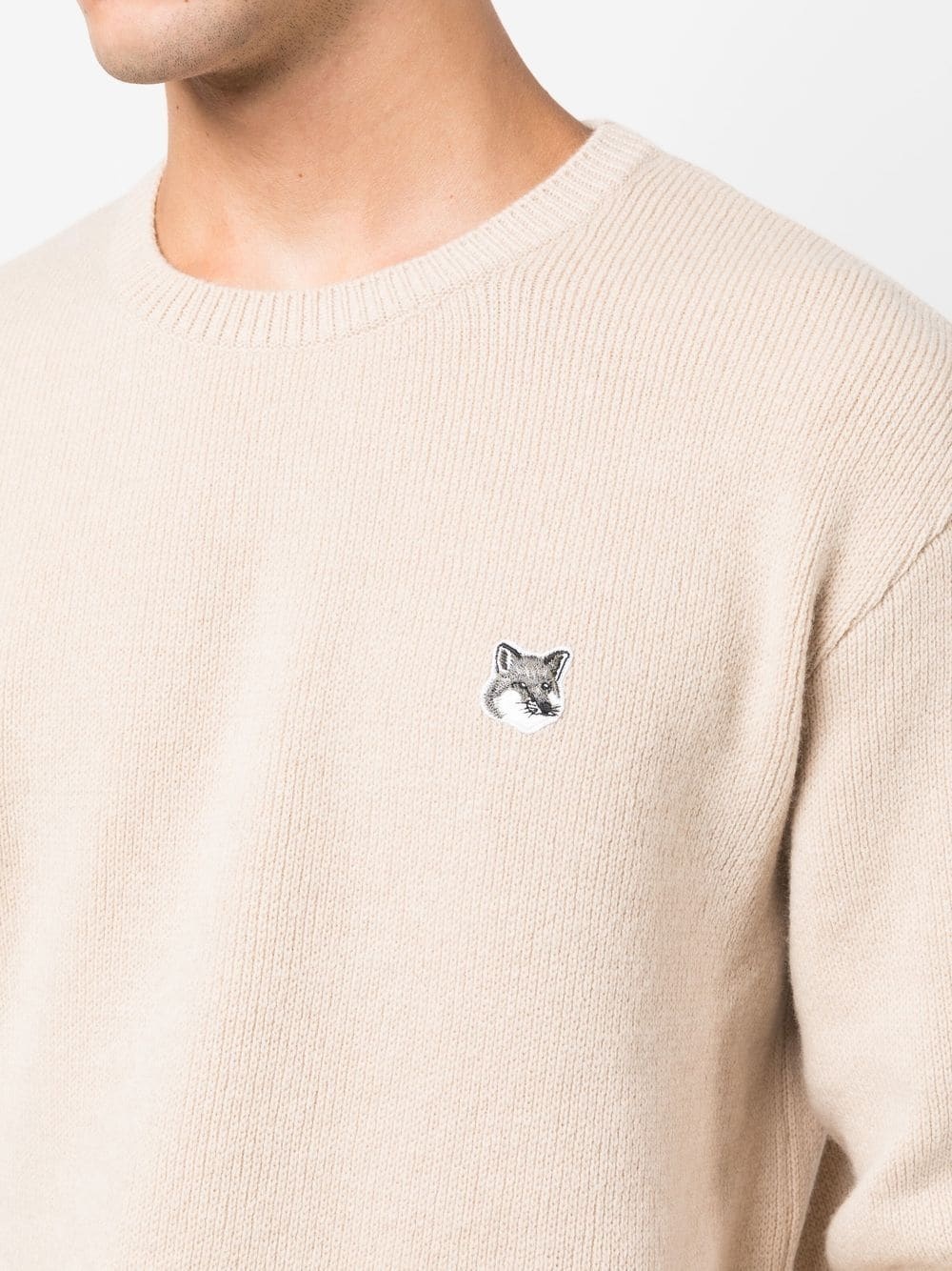 Fox crew-neck wool jumper - 5