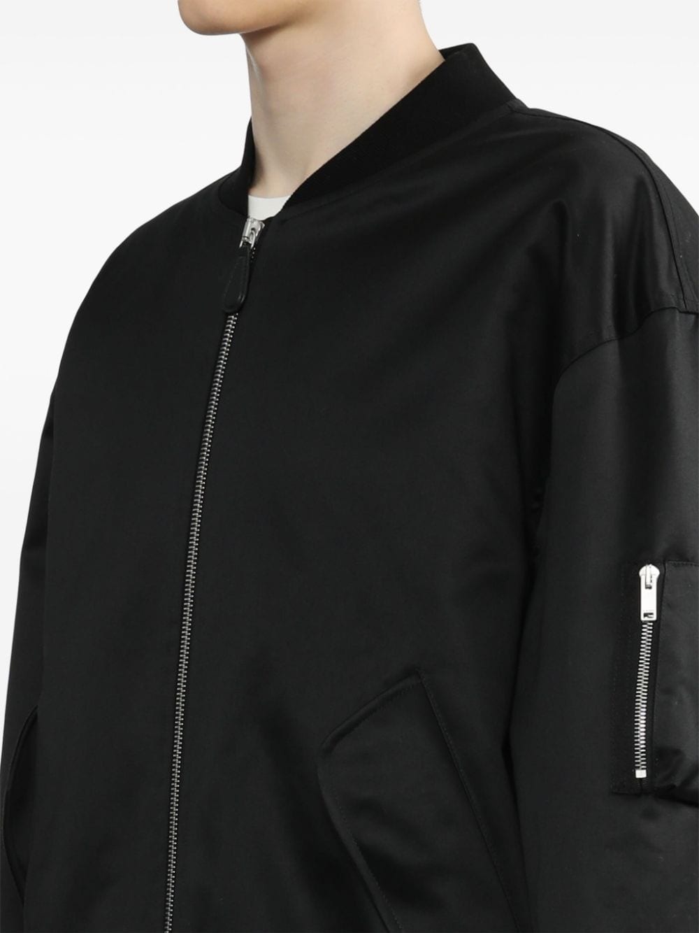 Zipped sleeve bomber jacket - 5