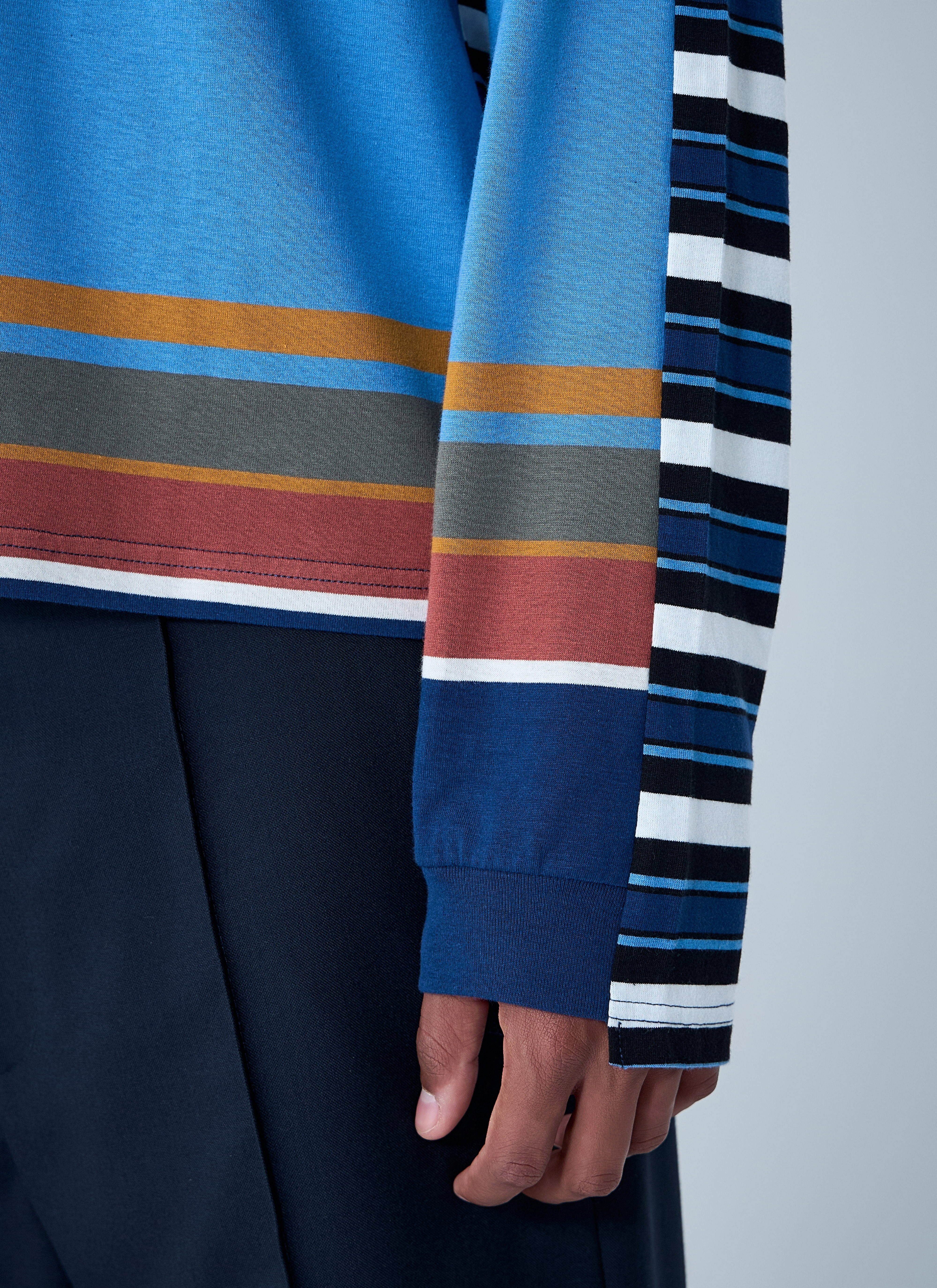 Marni Men Striped Logo Motif T-Shirt - 5