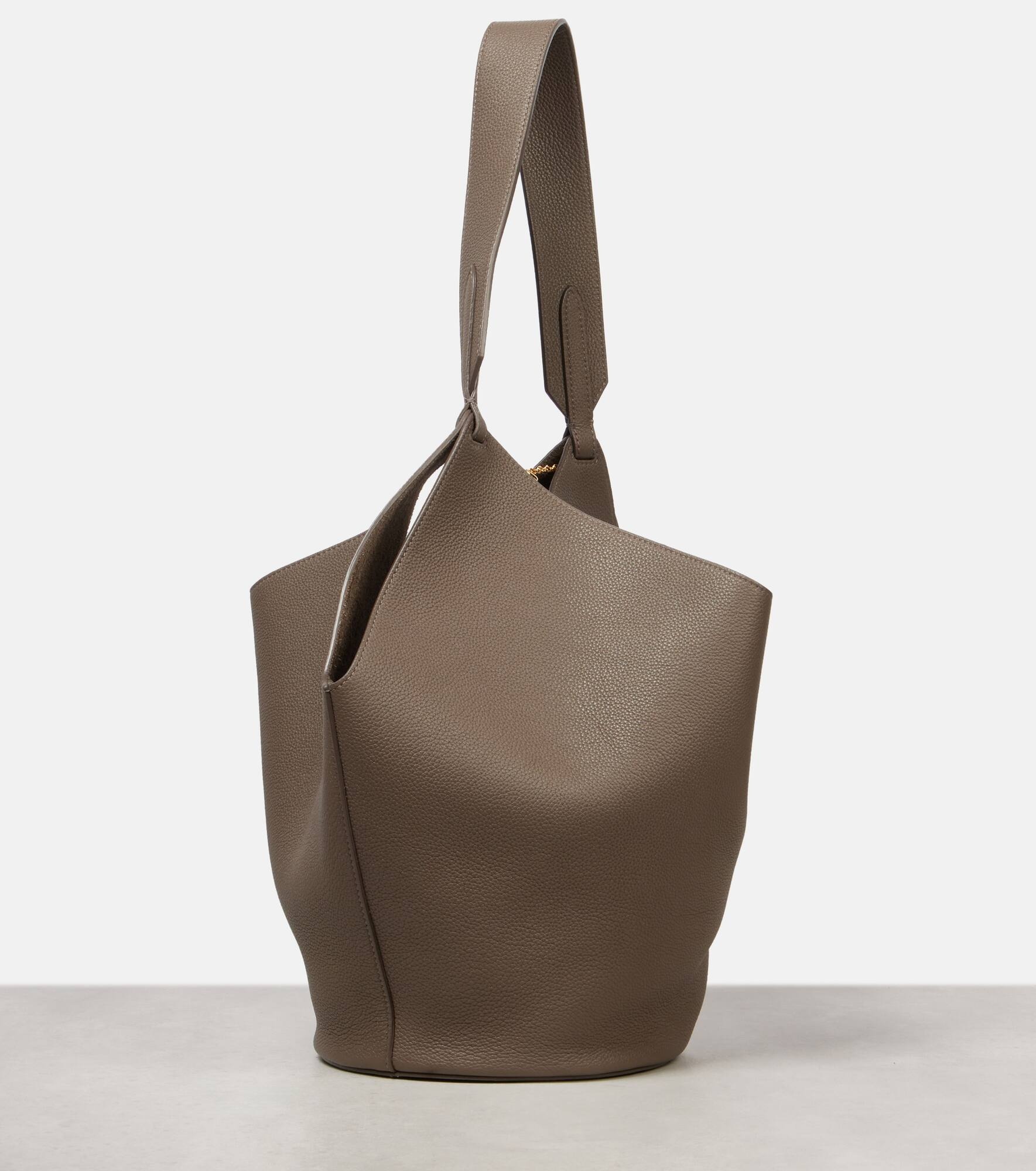 Lotus Small leather tote bag - 4