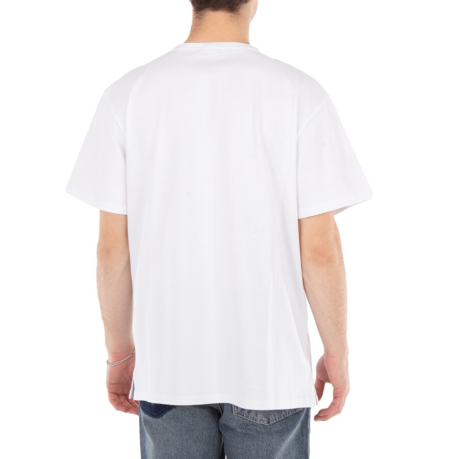 Alexander Mcqueen Men's Optical White Large Logo T-Shirt - 3