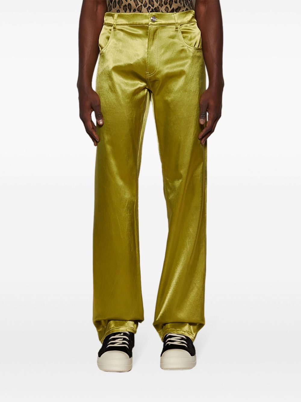 bootcut satin trousers - 3