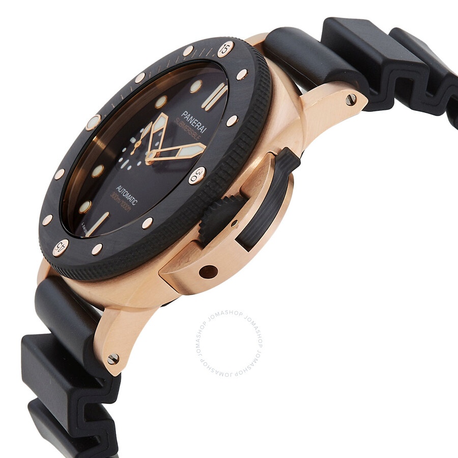 Panerai Submersible Goldtech OroCarbo Automatic Black Dial Men's Watch pam01070 - 2